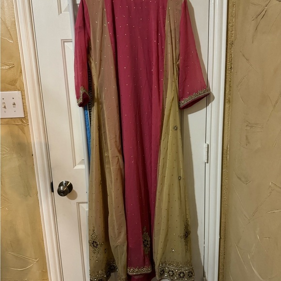 Bridal style heavy Eid dress Pakistani indian wedding maxi - Picture 4 of 8